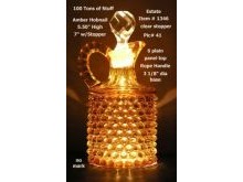 Amber hobnail cruet w/stopper - many more avail.