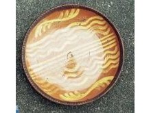 19Th. Century Red Clay Slipware Plate